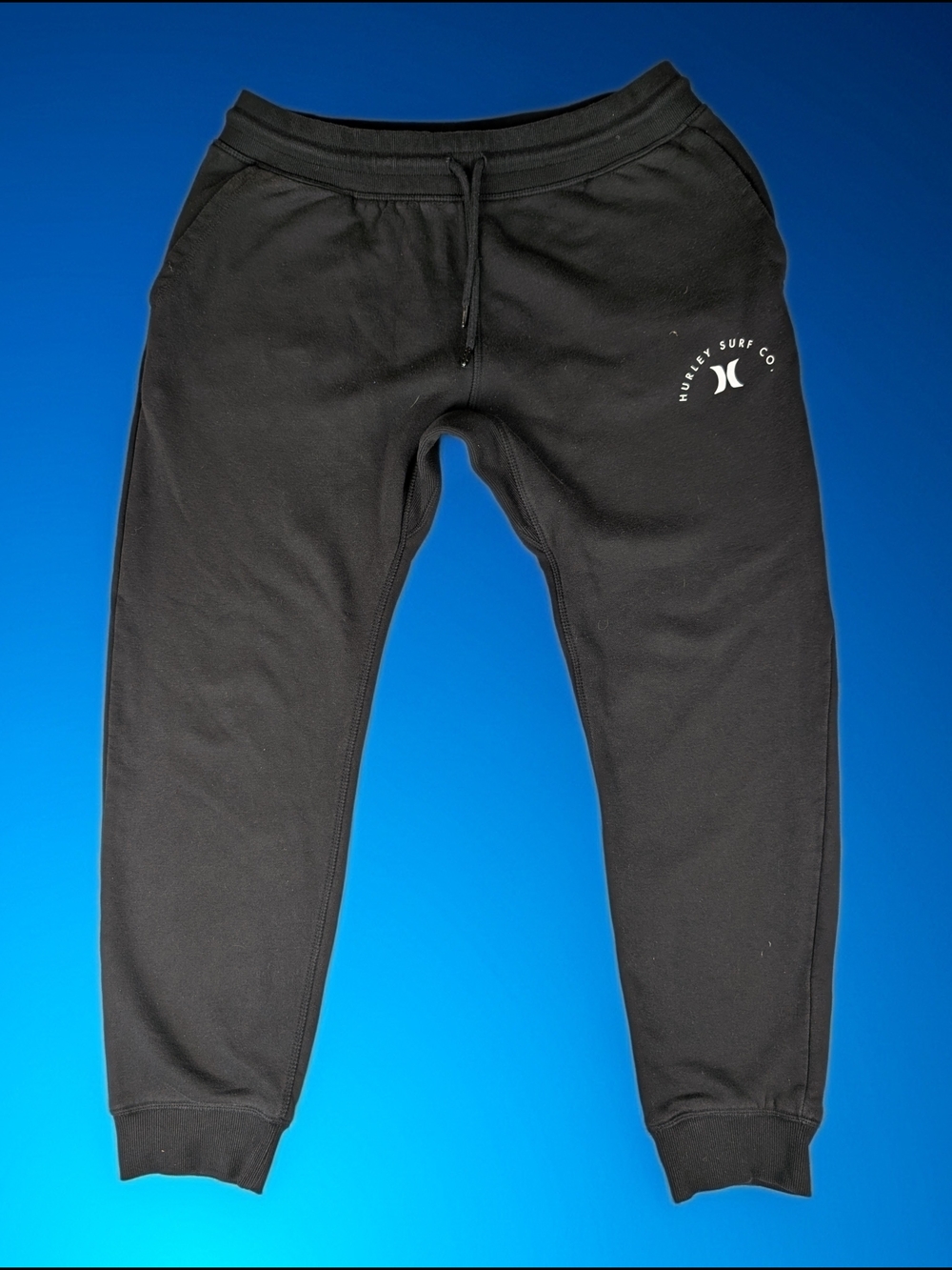 Hurley Black Crewneck Sweatshirt with White Surf‎ Logo